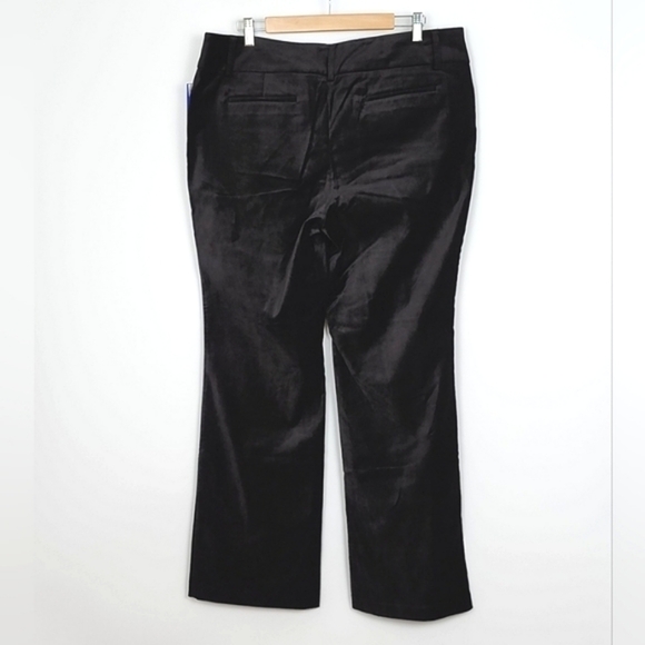Peter Nygard Women's Grand Luxe Black Velvet Pants Straight  Leg Size 16 - Picture 2 of 15